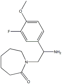 1-[2-amino-2-(3-fluoro-4-methoxyphenyl)ethyl]azepan-2-one Structure