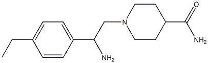 1-[2-amino-2-(4-ethylphenyl)ethyl]piperidine-4-carboxamide 구조식 이미지