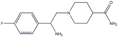 1-[2-amino-2-(4-fluorophenyl)ethyl]piperidine-4-carboxamide 구조식 이미지