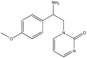 1-[2-amino-2-(4-methoxyphenyl)ethyl]pyrimidin-2(1H)-one 구조식 이미지