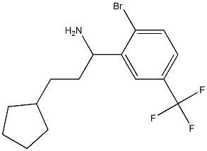 1-[2-bromo-5-(trifluoromethyl)phenyl]-3-cyclopentylpropan-1-amine Structure
