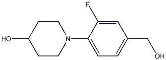 1-[2-fluoro-4-(hydroxymethyl)phenyl]piperidin-4-ol Structure