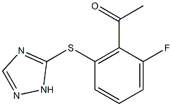 1-[2-fluoro-6-(1H-1,2,4-triazol-5-ylsulfanyl)phenyl]ethan-1-one Structure