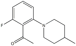 1-[2-fluoro-6-(4-methylpiperidin-1-yl)phenyl]ethan-1-one Structure