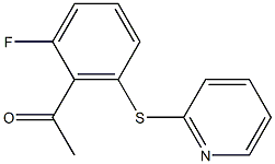 1-[2-fluoro-6-(pyridin-2-ylsulfanyl)phenyl]ethan-1-one 구조식 이미지