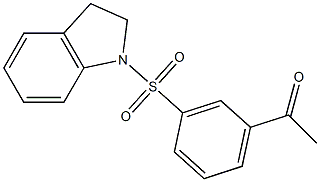 1-[3-(2,3-dihydro-1H-indole-1-sulfonyl)phenyl]ethan-1-one 구조식 이미지