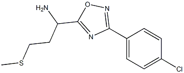 1-[3-(4-chlorophenyl)-1,2,4-oxadiazol-5-yl]-3-(methylsulfanyl)propan-1-amine Structure