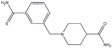 1-[3-(aminocarbonothioyl)benzyl]piperidine-4-carboxamide Structure