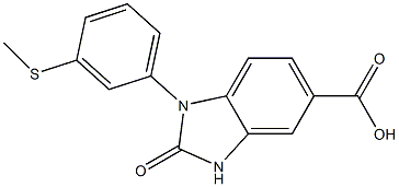 1-[3-(methylsulfanyl)phenyl]-2-oxo-2,3-dihydro-1H-1,3-benzodiazole-5-carboxylic acid 구조식 이미지