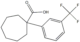 1-[3-(trifluoromethyl)phenyl]cycloheptane-1-carboxylic acid 구조식 이미지