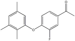 1-[3-fluoro-4-(2,3,5-trimethylphenoxy)phenyl]ethan-1-one Structure