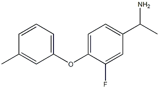 1-[3-fluoro-4-(3-methylphenoxy)phenyl]ethan-1-amine 구조식 이미지