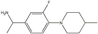 1-[3-fluoro-4-(4-methylpiperidin-1-yl)phenyl]ethan-1-amine Structure