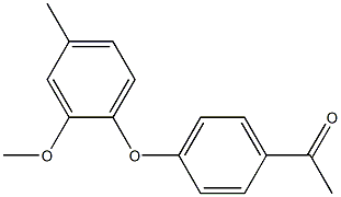 1-[4-(2-methoxy-4-methylphenoxy)phenyl]ethan-1-one 구조식 이미지