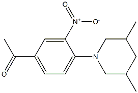 1-[4-(3,5-dimethylpiperidin-1-yl)-3-nitrophenyl]ethan-1-one Structure