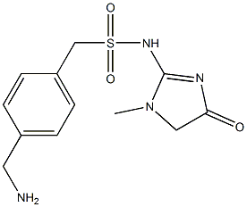 1-[4-(aminomethyl)phenyl]-N-(1-methyl-4-oxo-4,5-dihydro-1H-imidazol-2-yl)methanesulfonamide Structure