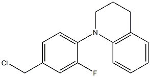 1-[4-(chloromethyl)-2-fluorophenyl]-1,2,3,4-tetrahydroquinoline Structure
