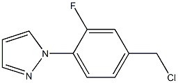 1-[4-(chloromethyl)-2-fluorophenyl]-1H-pyrazole 구조식 이미지