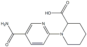 1-[5-(aminocarbonyl)pyridin-2-yl]piperidine-2-carboxylic acid Structure