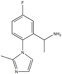 1-[5-fluoro-2-(2-methyl-1H-imidazol-1-yl)phenyl]ethan-1-amine Structure