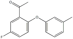 1-[5-fluoro-2-(3-methylphenoxy)phenyl]ethan-1-one Structure
