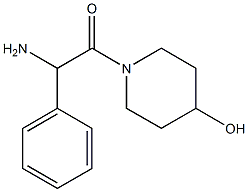 1-[amino(phenyl)acetyl]piperidin-4-ol 구조식 이미지