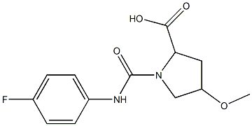 1-{[(4-fluorophenyl)amino]carbonyl}-4-methoxypyrrolidine-2-carboxylic acid Structure