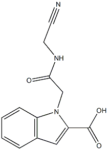 1-{[(cyanomethyl)carbamoyl]methyl}-1H-indole-2-carboxylic acid 구조식 이미지