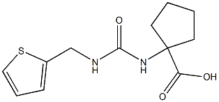 1-{[(thiophen-2-ylmethyl)carbamoyl]amino}cyclopentane-1-carboxylic acid 구조식 이미지