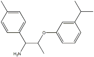 1-{[1-amino-1-(4-methylphenyl)propan-2-yl]oxy}-3-(propan-2-yl)benzene 구조식 이미지