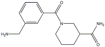 1-{[3-(aminomethyl)phenyl]carbonyl}piperidine-3-carboxamide 구조식 이미지
