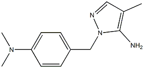 1-{[4-(dimethylamino)phenyl]methyl}-4-methyl-1H-pyrazol-5-amine 구조식 이미지