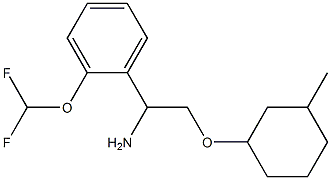 1-{1-amino-2-[(3-methylcyclohexyl)oxy]ethyl}-2-(difluoromethoxy)benzene Structure