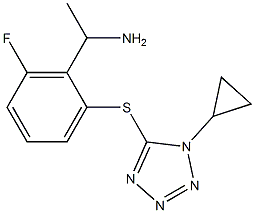 1-{2-[(1-cyclopropyl-1H-1,2,3,4-tetrazol-5-yl)sulfanyl]-6-fluorophenyl}ethan-1-amine Structure