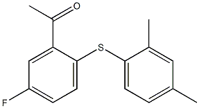 1-{2-[(2,4-dimethylphenyl)sulfanyl]-5-fluorophenyl}ethan-1-one 구조식 이미지