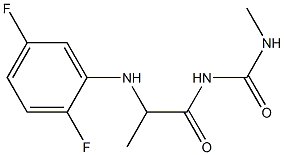 1-{2-[(2,5-difluorophenyl)amino]propanoyl}-3-methylurea Structure