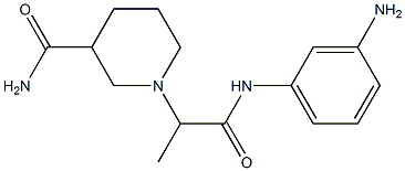1-{2-[(3-aminophenyl)amino]-1-methyl-2-oxoethyl}piperidine-3-carboxamide 구조식 이미지
