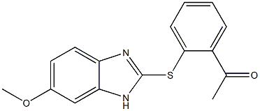 1-{2-[(6-methoxy-1H-1,3-benzodiazol-2-yl)sulfanyl]phenyl}ethan-1-one 구조식 이미지