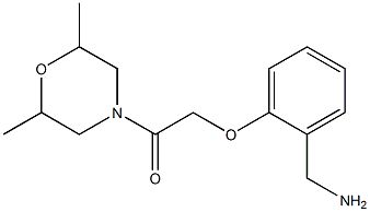 1-{2-[2-(2,6-dimethylmorpholin-4-yl)-2-oxoethoxy]phenyl}methanamine 구조식 이미지
