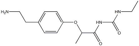 1-{2-[4-(2-aminoethyl)phenoxy]propanoyl}-3-ethylurea 구조식 이미지