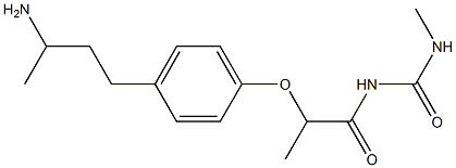 1-{2-[4-(3-aminobutyl)phenoxy]propanoyl}-3-methylurea 구조식 이미지