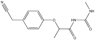 1-{2-[4-(cyanomethyl)phenoxy]propanoyl}-3-methylurea Structure