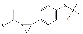 1-{2-[4-(trifluoromethoxy)phenyl]cyclopropyl}ethan-1-amine Structure