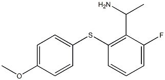 1-{2-fluoro-6-[(4-methoxyphenyl)sulfanyl]phenyl}ethan-1-amine Structure