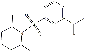 1-{3-[(2,6-dimethylpiperidine-1-)sulfonyl]phenyl}ethan-1-one 구조식 이미지