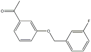 1-{3-[(3-fluorophenyl)methoxy]phenyl}ethan-1-one 구조식 이미지