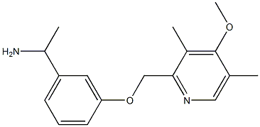 1-{3-[(4-methoxy-3,5-dimethylpyridin-2-yl)methoxy]phenyl}ethan-1-amine Structure