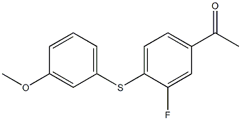1-{3-fluoro-4-[(3-methoxyphenyl)sulfanyl]phenyl}ethan-1-one Structure
