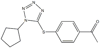 1-{4-[(1-cyclopentyl-1H-1,2,3,4-tetrazol-5-yl)sulfanyl]phenyl}ethan-1-one 구조식 이미지