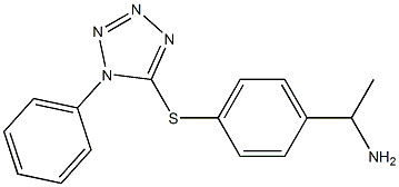 1-{4-[(1-phenyl-1H-1,2,3,4-tetrazol-5-yl)sulfanyl]phenyl}ethan-1-amine Structure